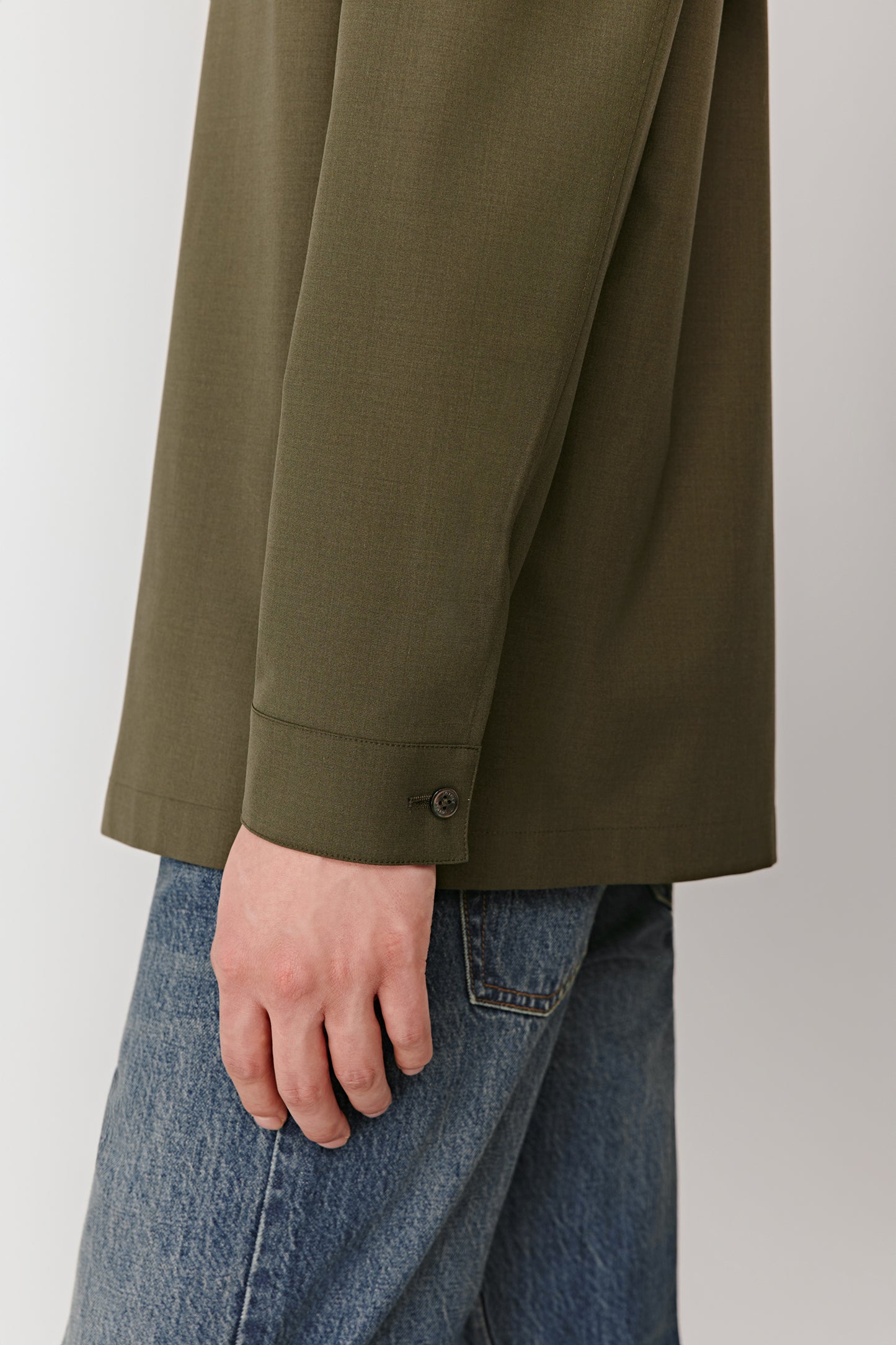 Veste zippée en laine et soie
