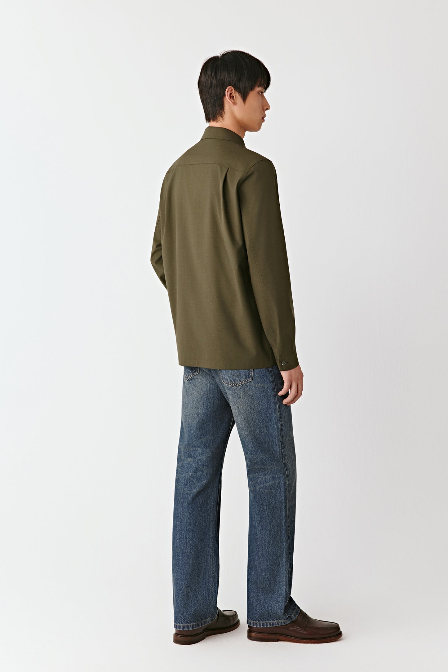 Veste zippée en laine et soie