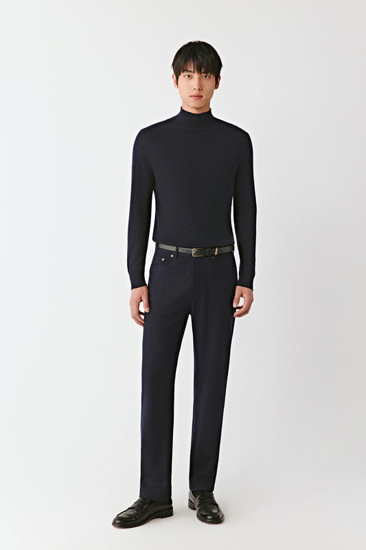 Mock-neck Jumper in Cashmere