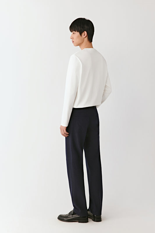 Five-pocket Trousers in Heavy Wool Jersey