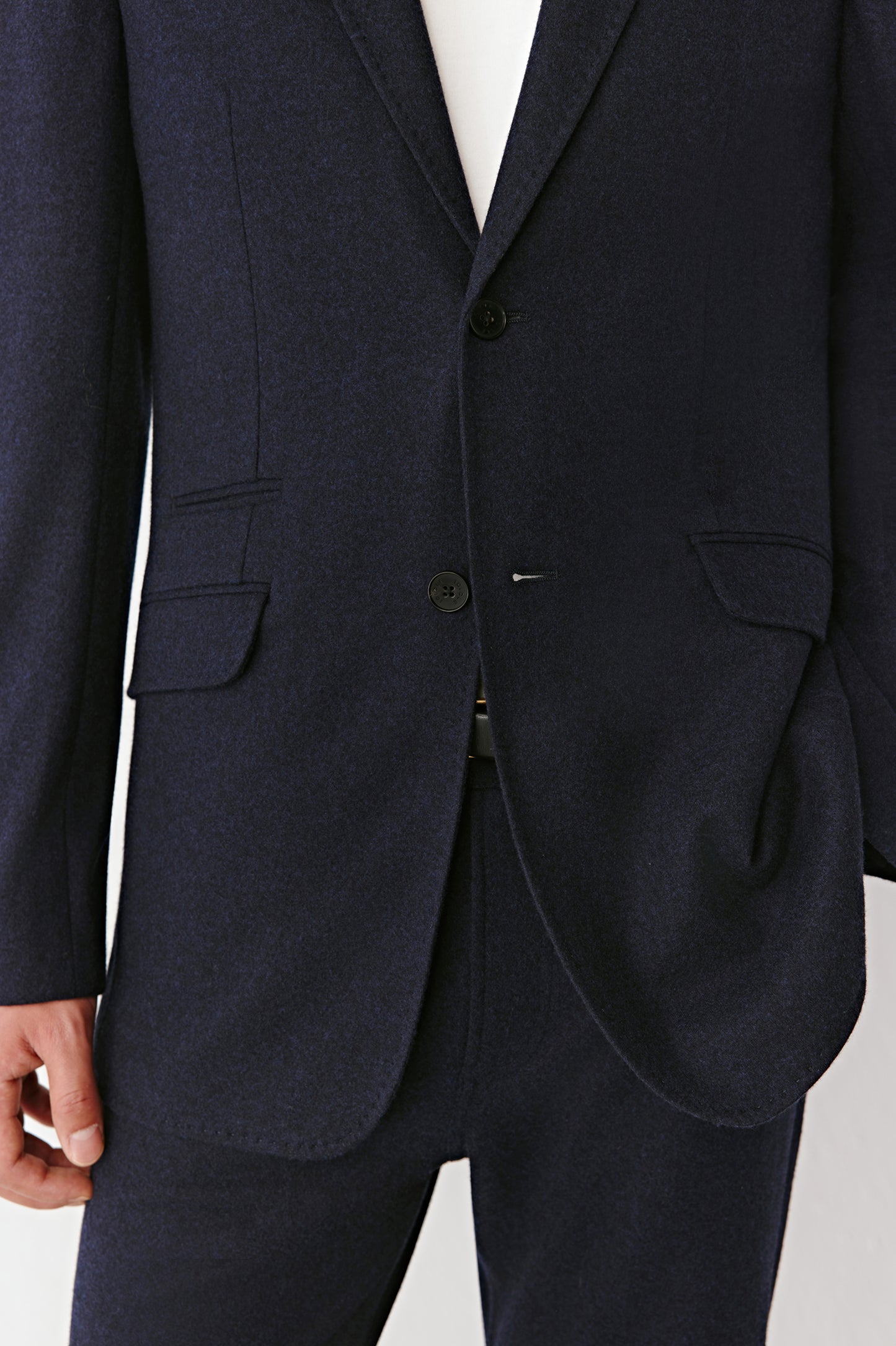 Two-button Blazer in Heavy Wool Jersey