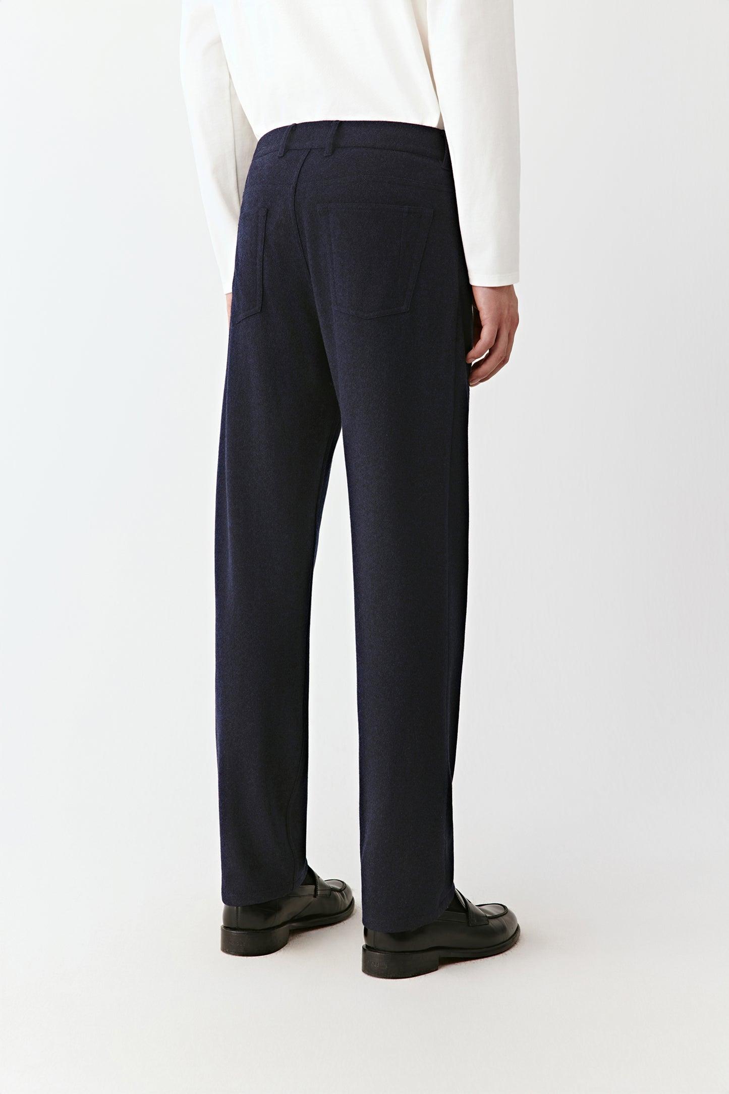 Five-pocket Trousers in Heavy Wool Jersey