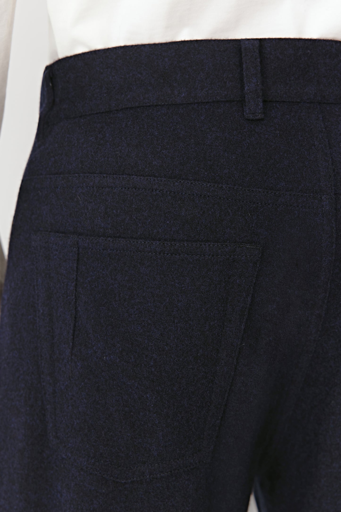 Five-pocket Trousers in Heavy Wool Jersey
