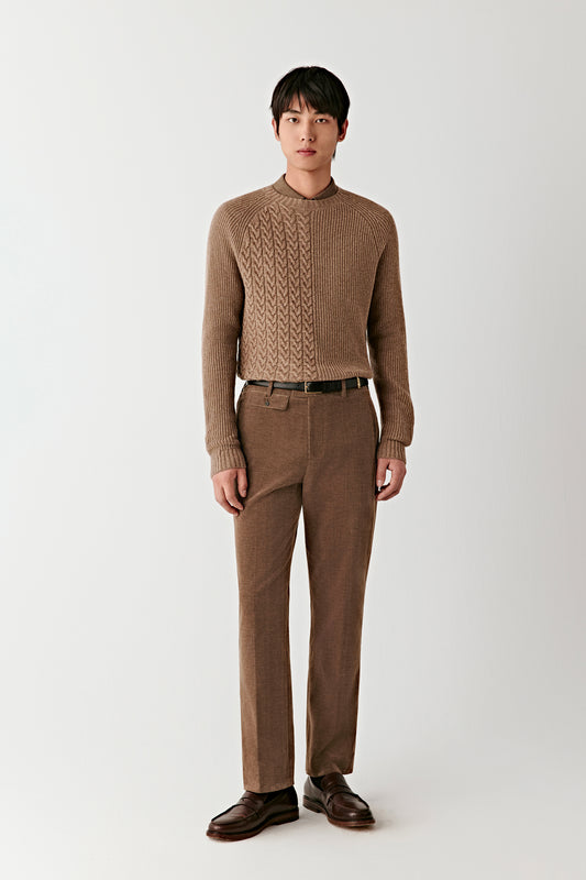 Cable-Knit Wool and Cashmere Pullover