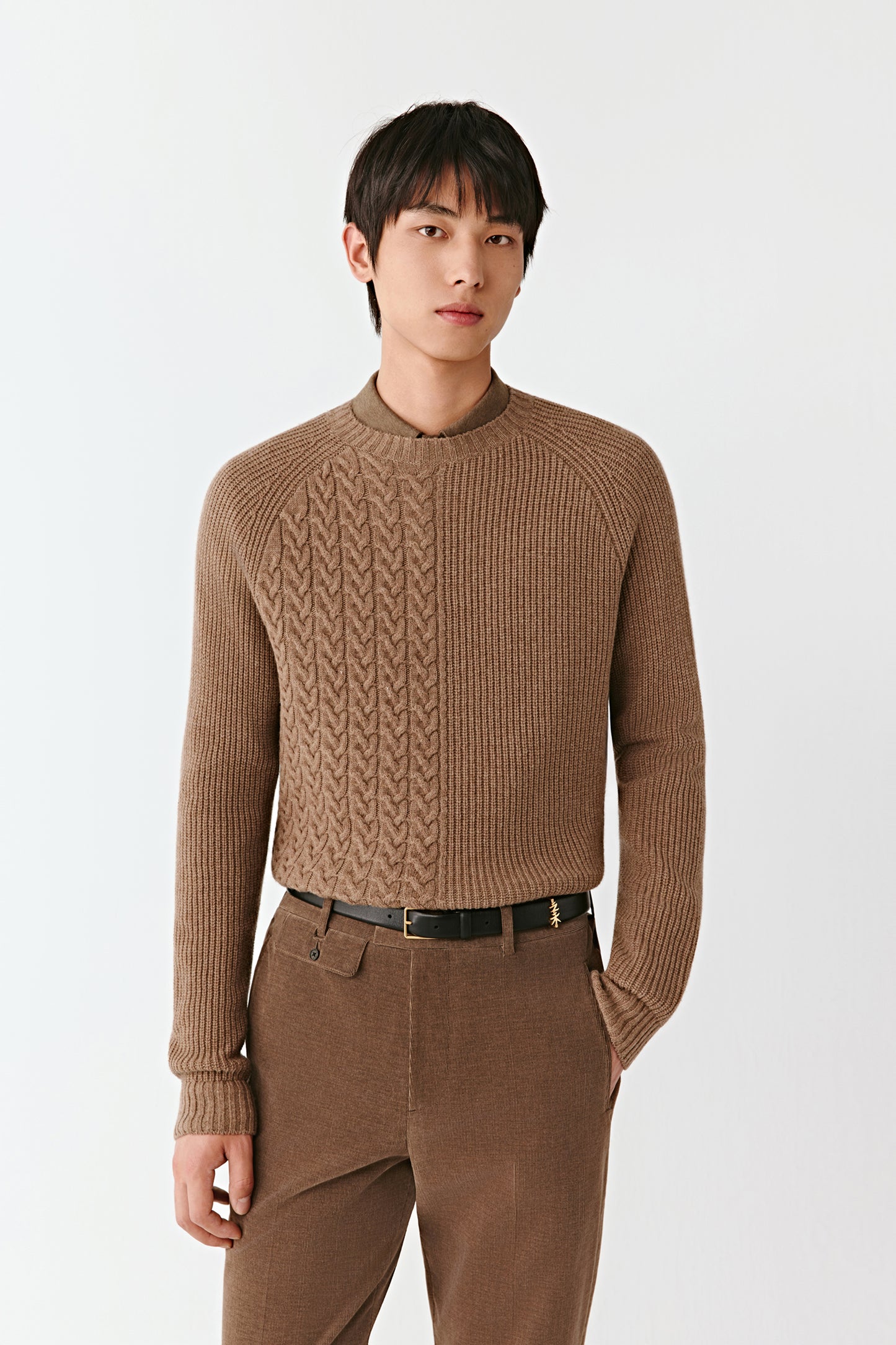 Cable-Knit Wool and Cashmere Pullover