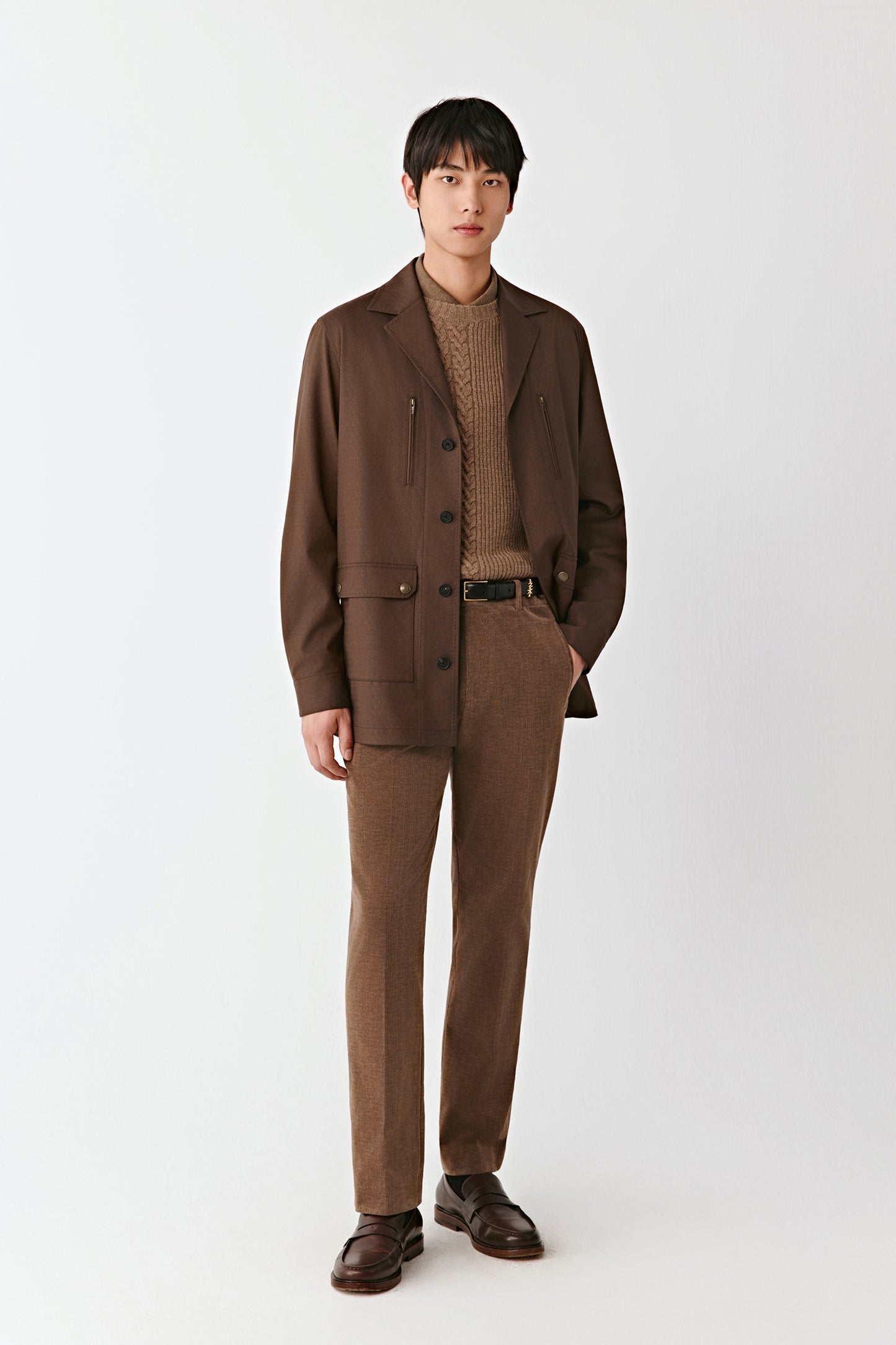 Textured Wool and Silk Jacket