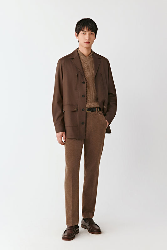 Textured Wool and Silk Jacket