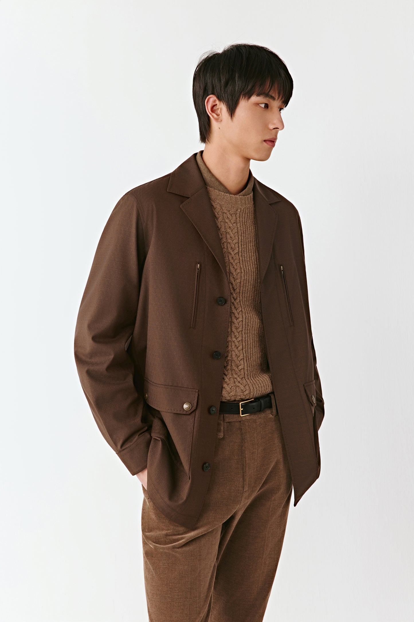Textured Wool and Silk Jacket