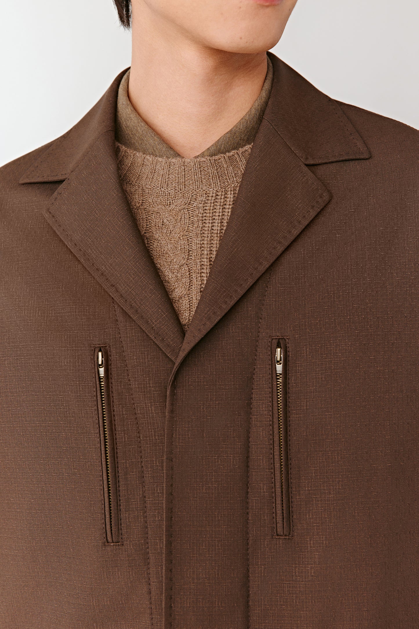 Textured Wool and Silk Jacket
