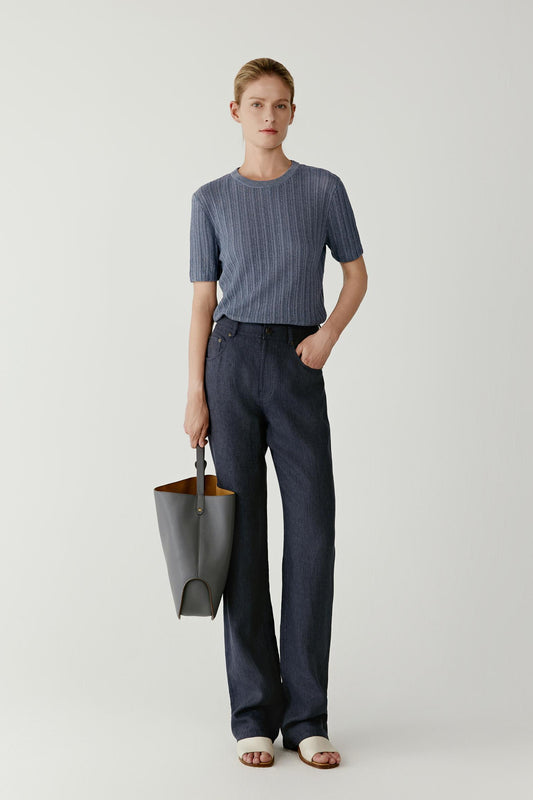 Pantalon droit en lin