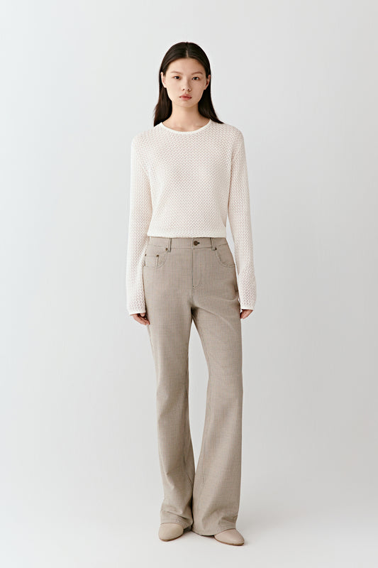 Pull en maille de coton texturée