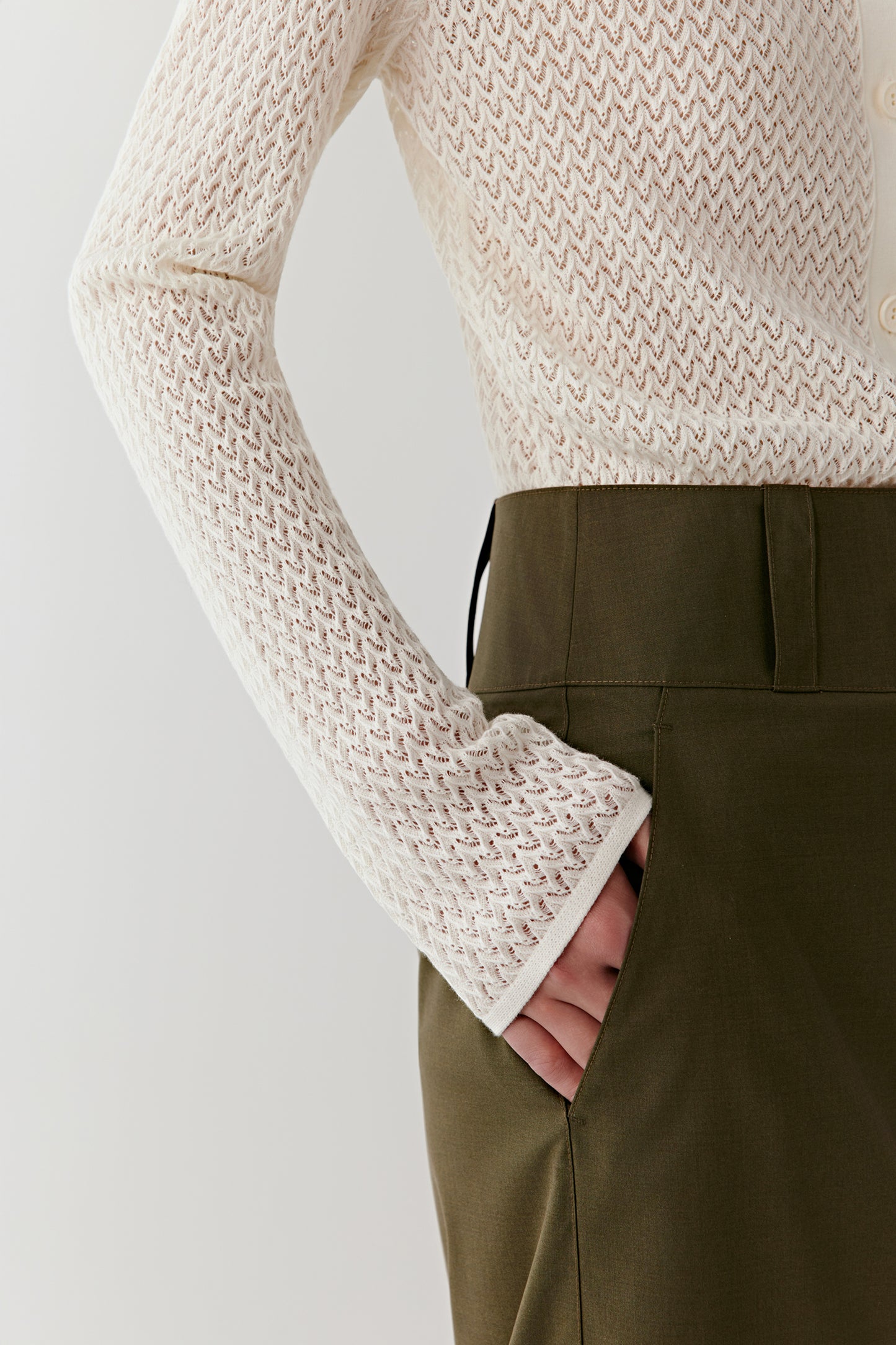 Cardigan en maille de coton texturée