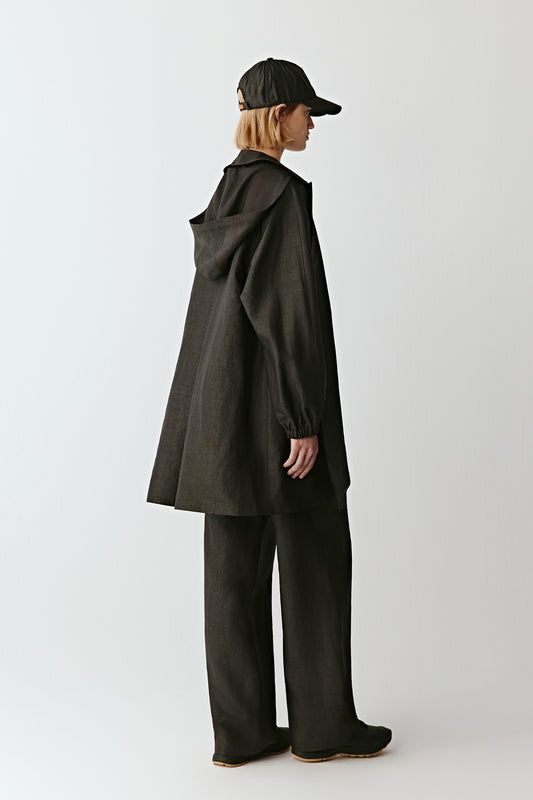 Parka in Gambiered Canton Gauze