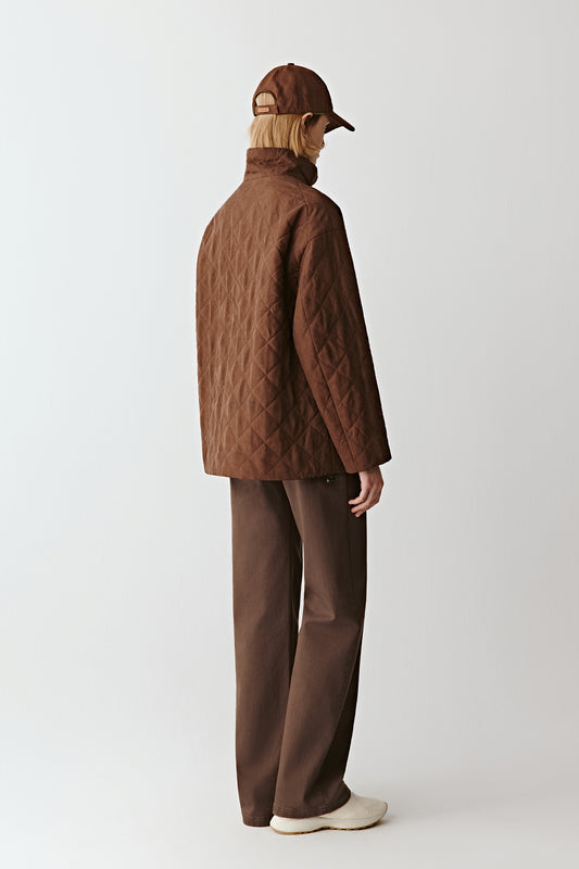 Quilted Jacket in Gambiered Canton Gauze