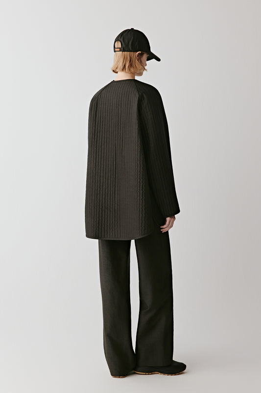 Quilted Coat in Gambiered Canton Gauze