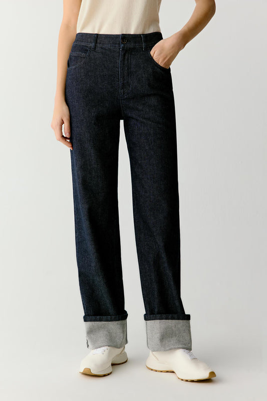 Jean droit en Earth Denim