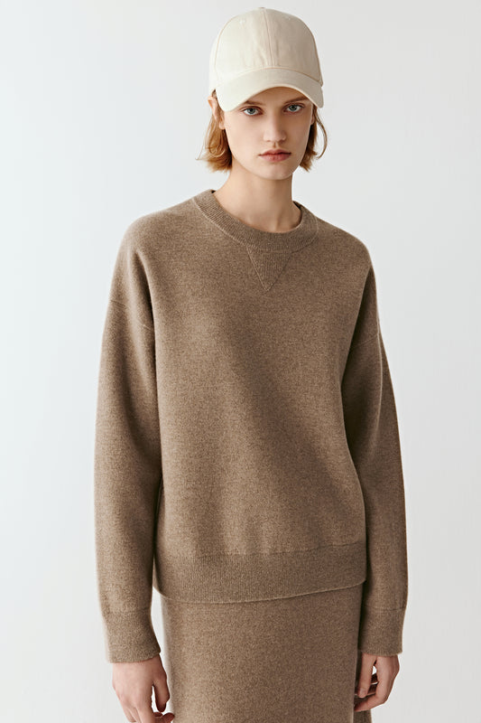 Pull en cachemire et laine non teints