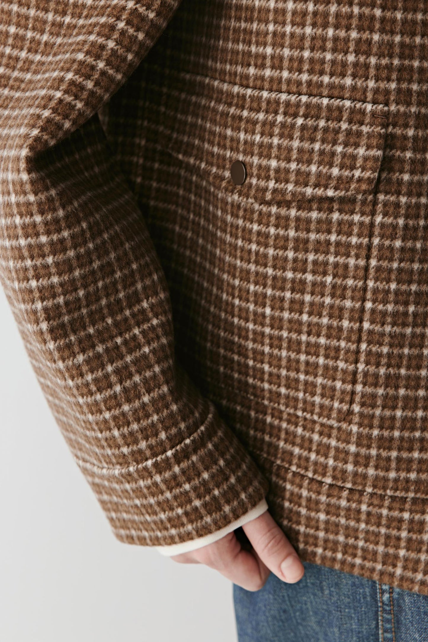 Veste à carreaux en laine