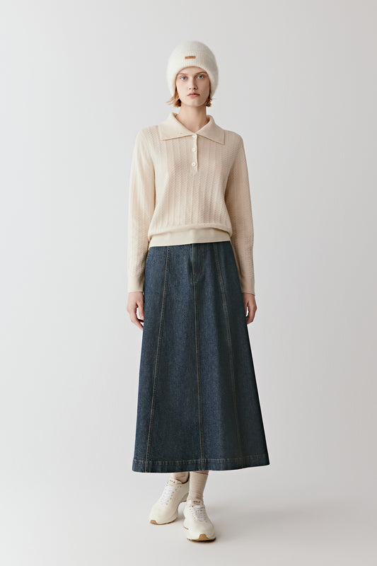 Pull en cachemire non teint