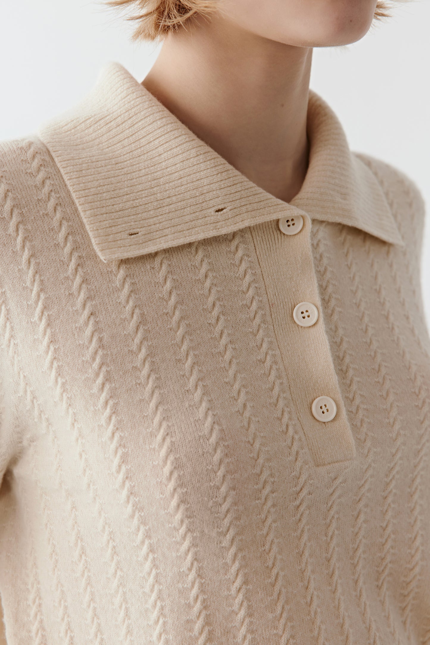 Pull en cachemire non teint