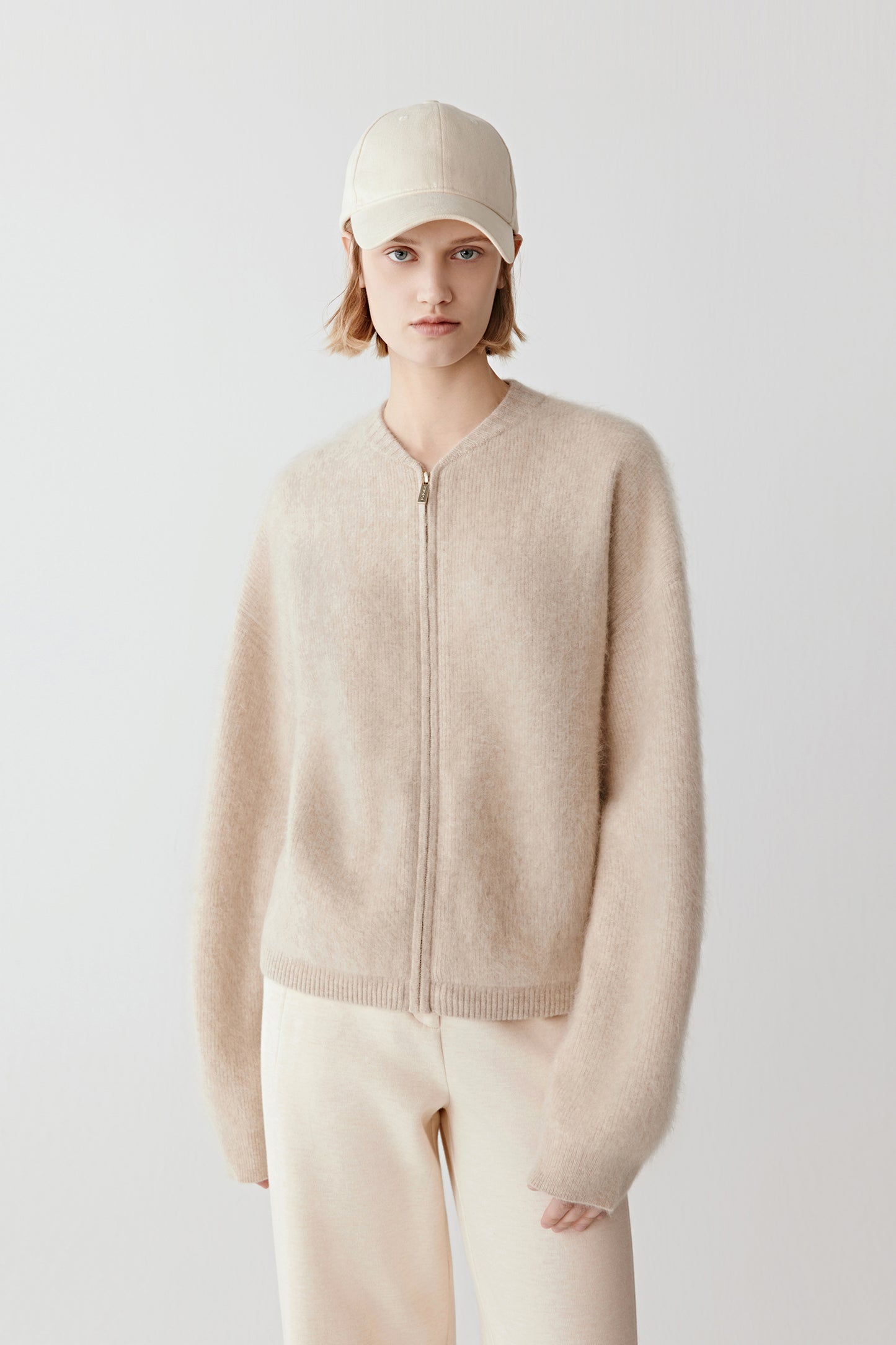 Cardigan en cachemire non teint