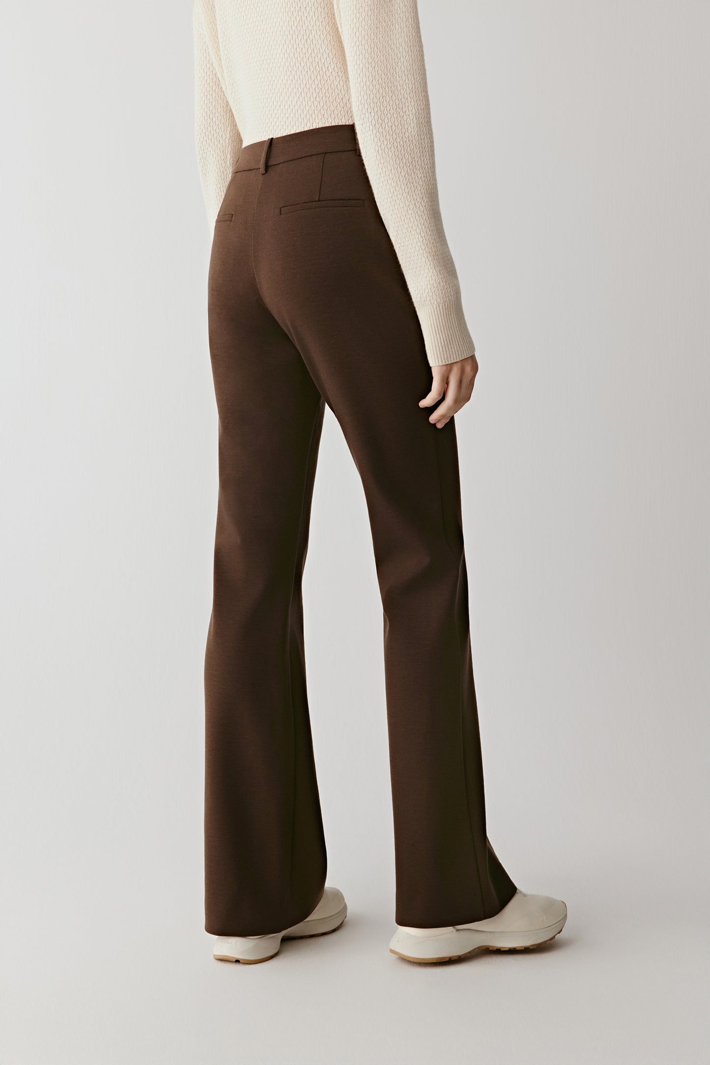 Pantalon évasé en laine Ponte de Roma