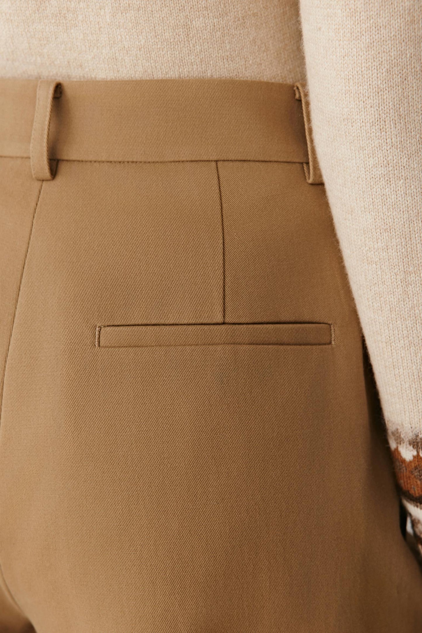 Pantalon ample en sergé de coton