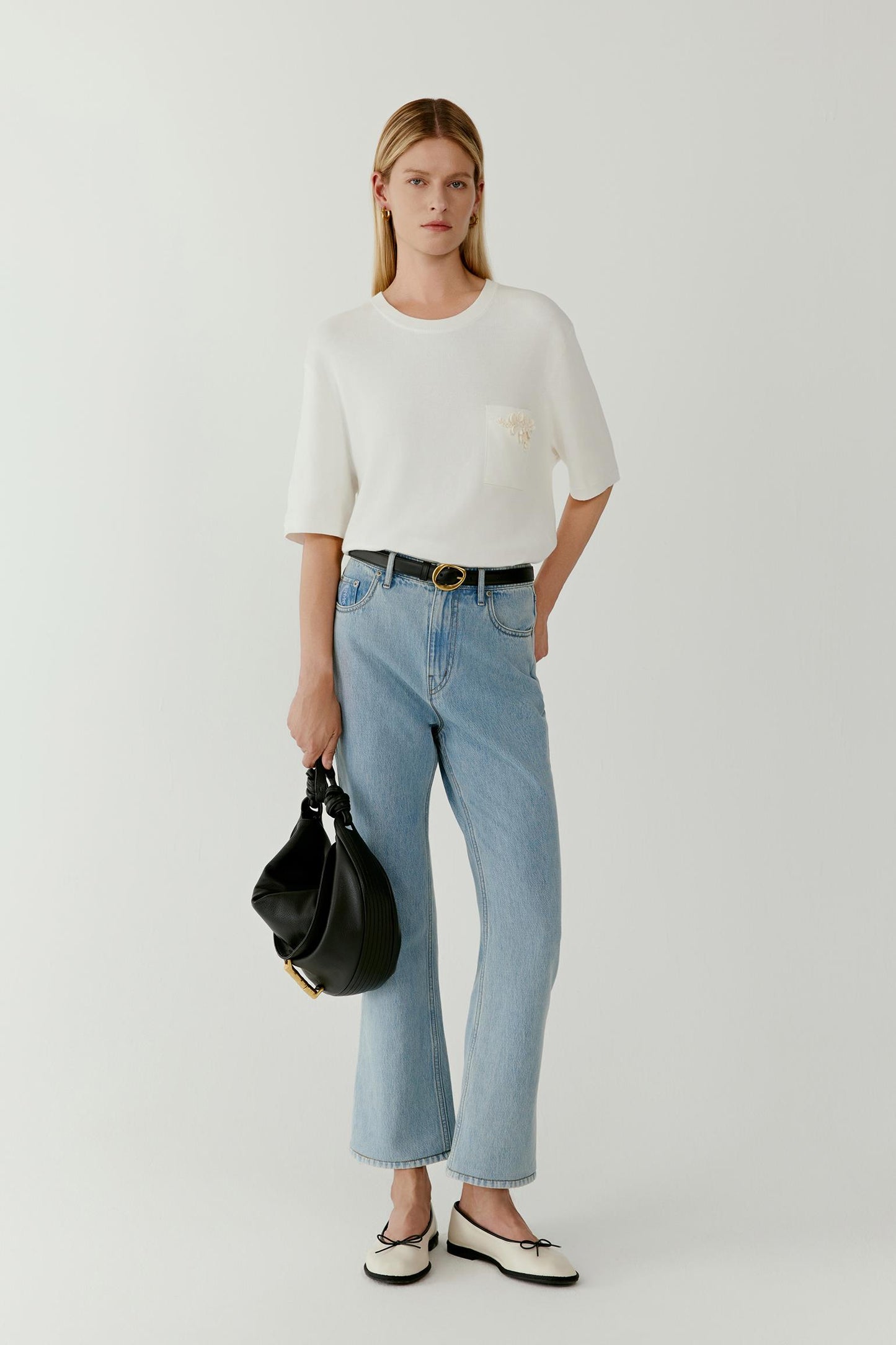T-shirt en coton brodé