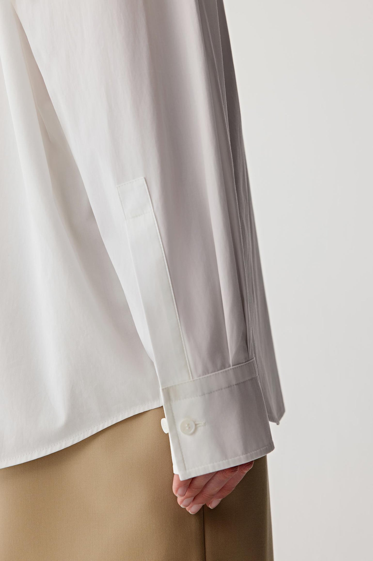 Close-up of the sleeve cuff.