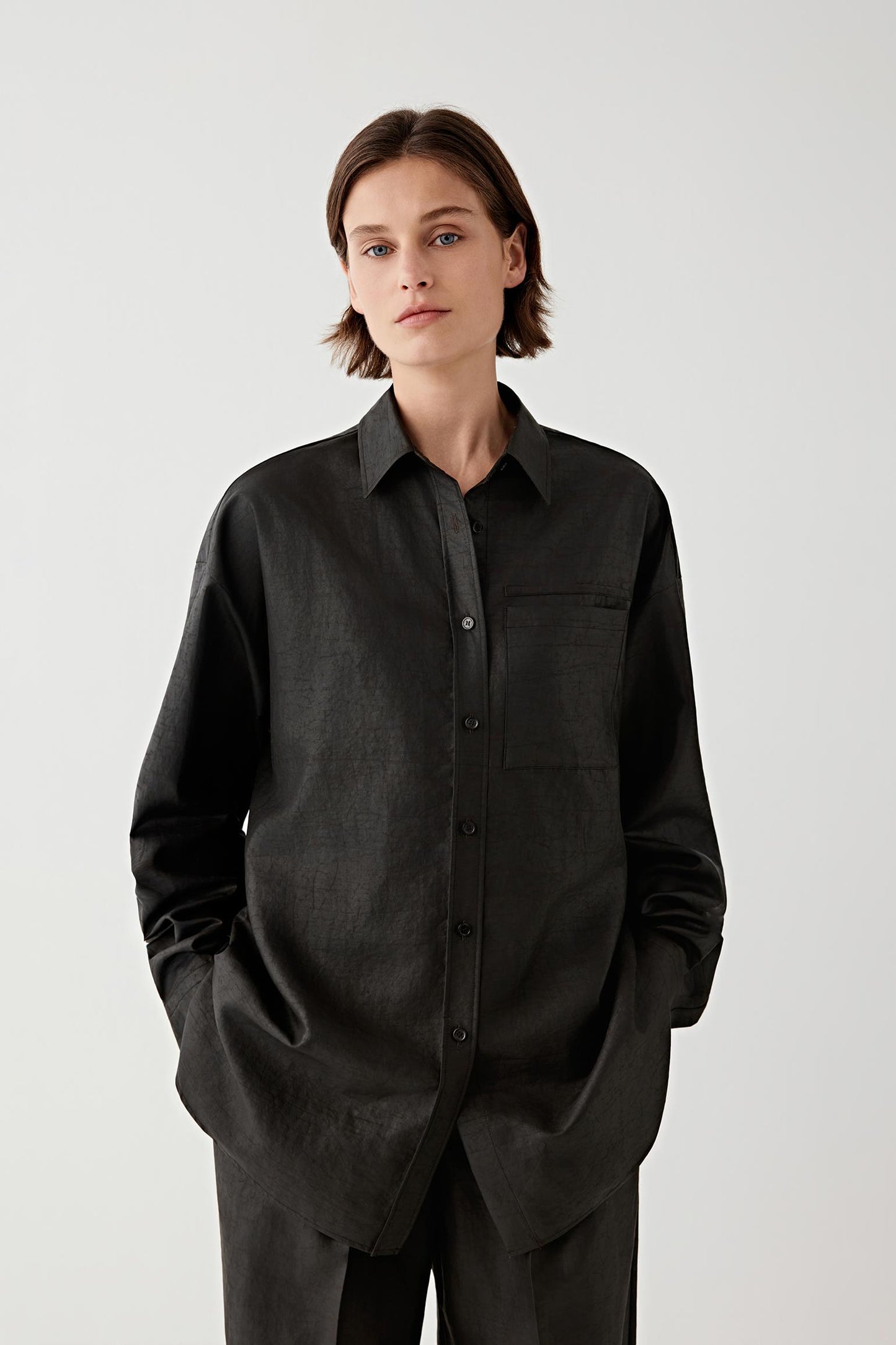 Shirt in Gambiered Canton Gauze