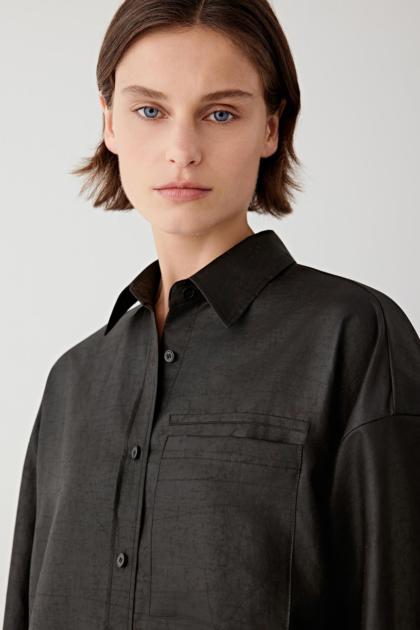 Shirt in Gambiered Canton Gauze