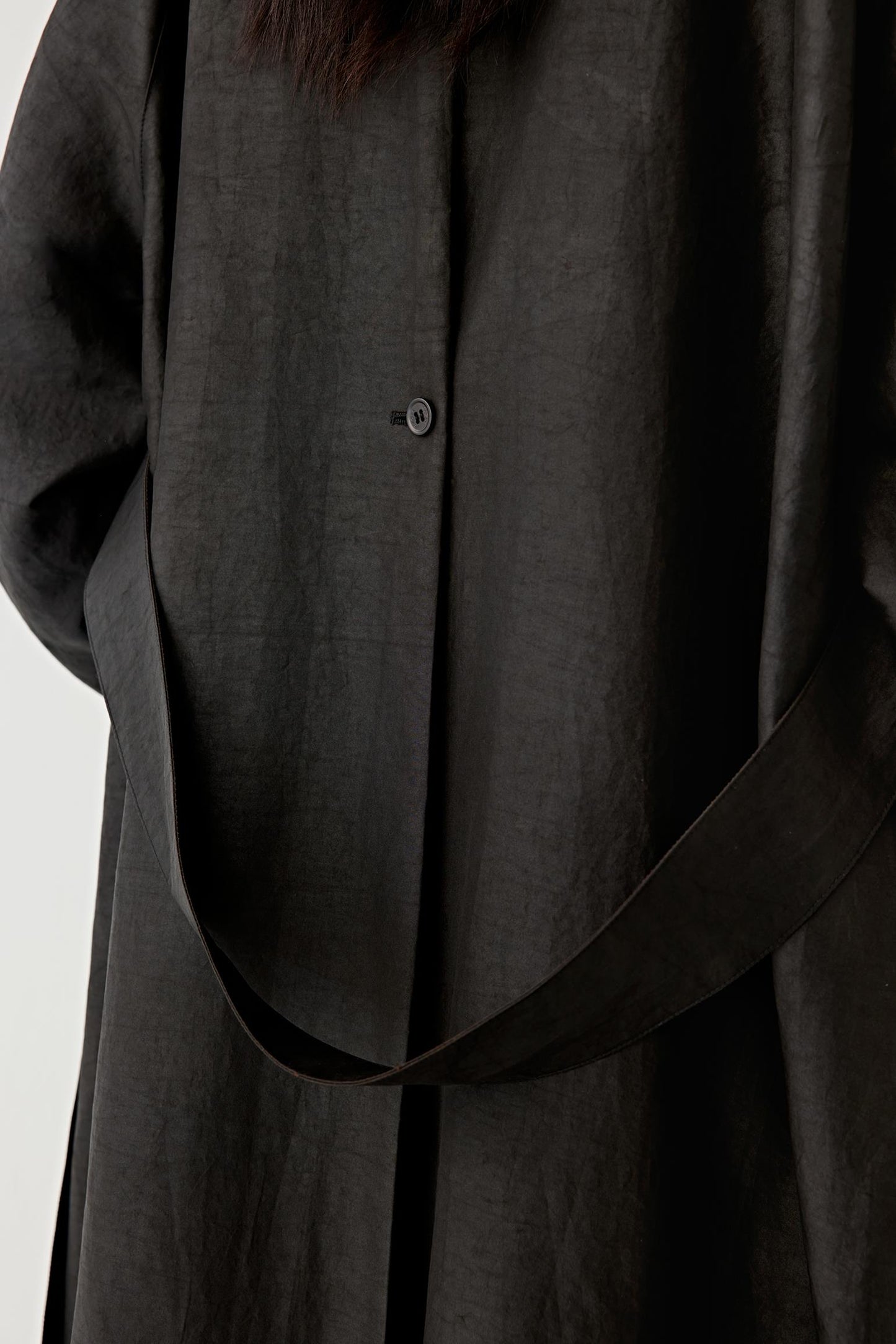 Trench Coat in Gambiered Canton Gauze