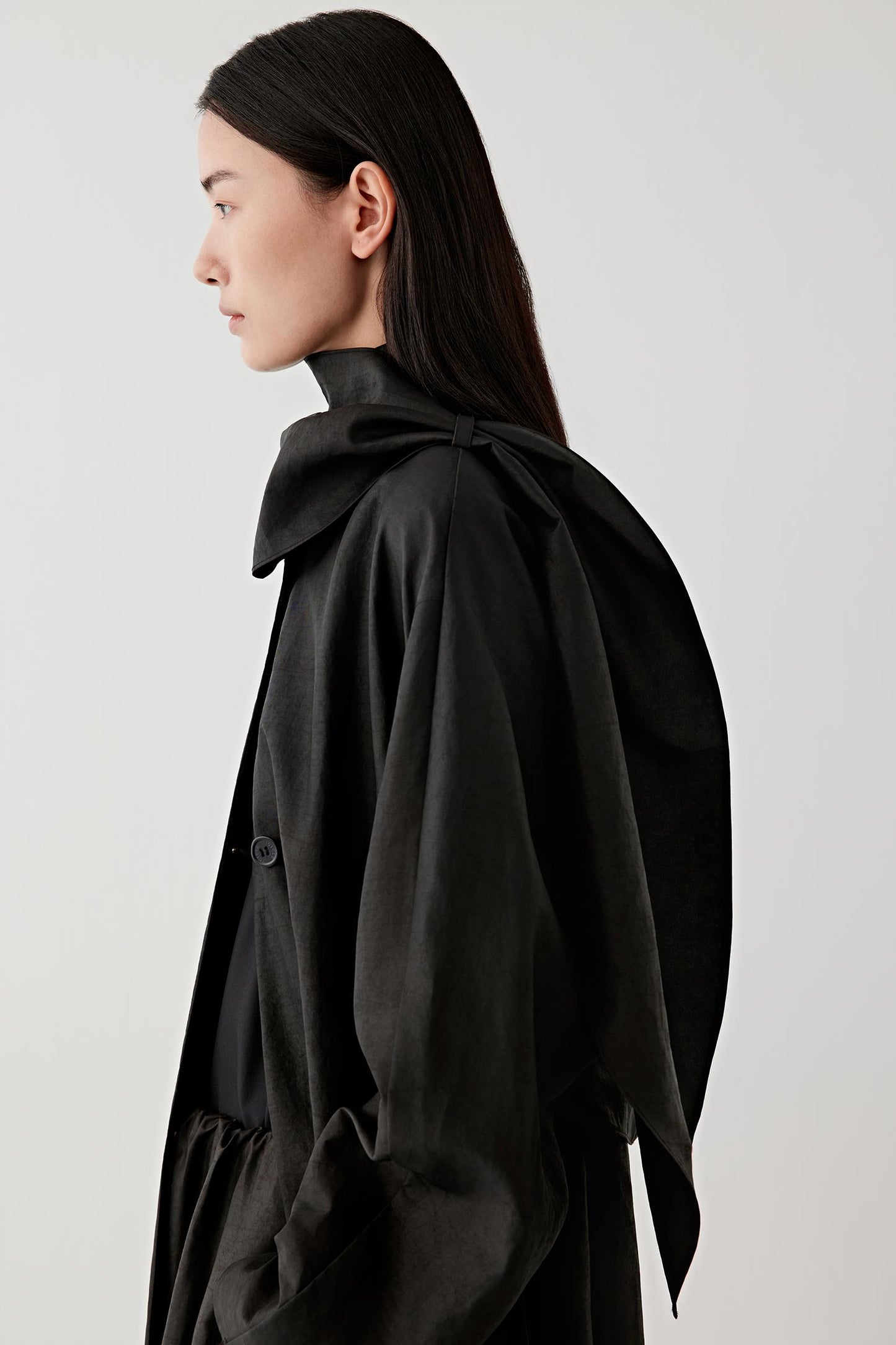 Trench Coat in Gambiered Canton Gauze