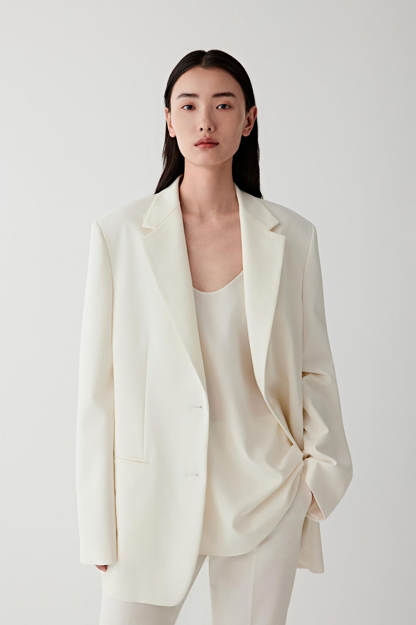 Blazer in Cotton Crepe