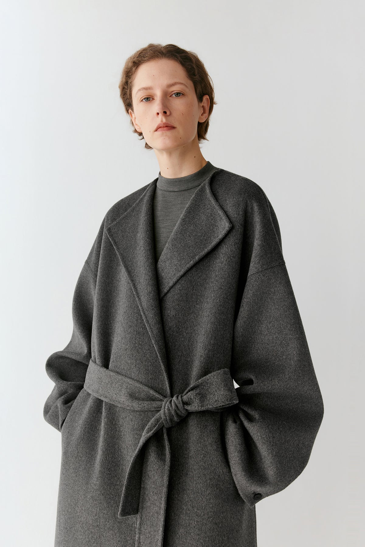Manteau en laine double face