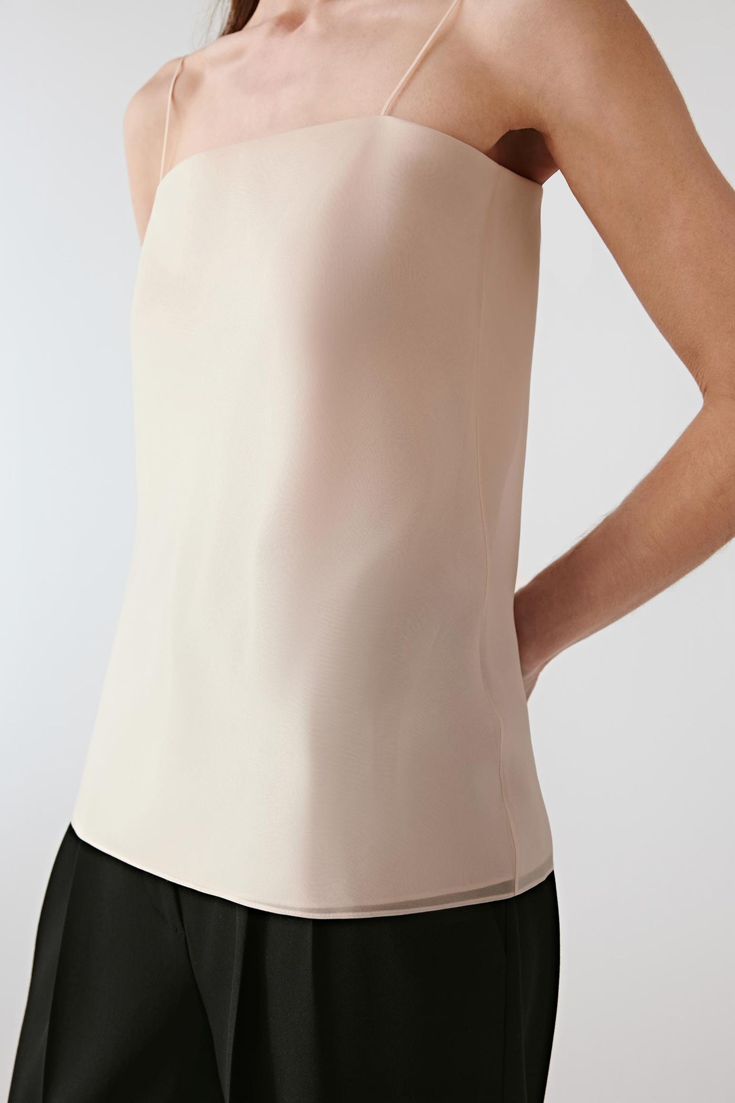 Silk Organza Sleeveless Top