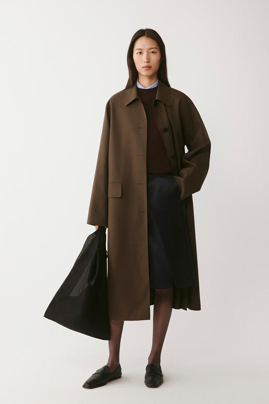 Wool DEW Double-Faced Trench Coat