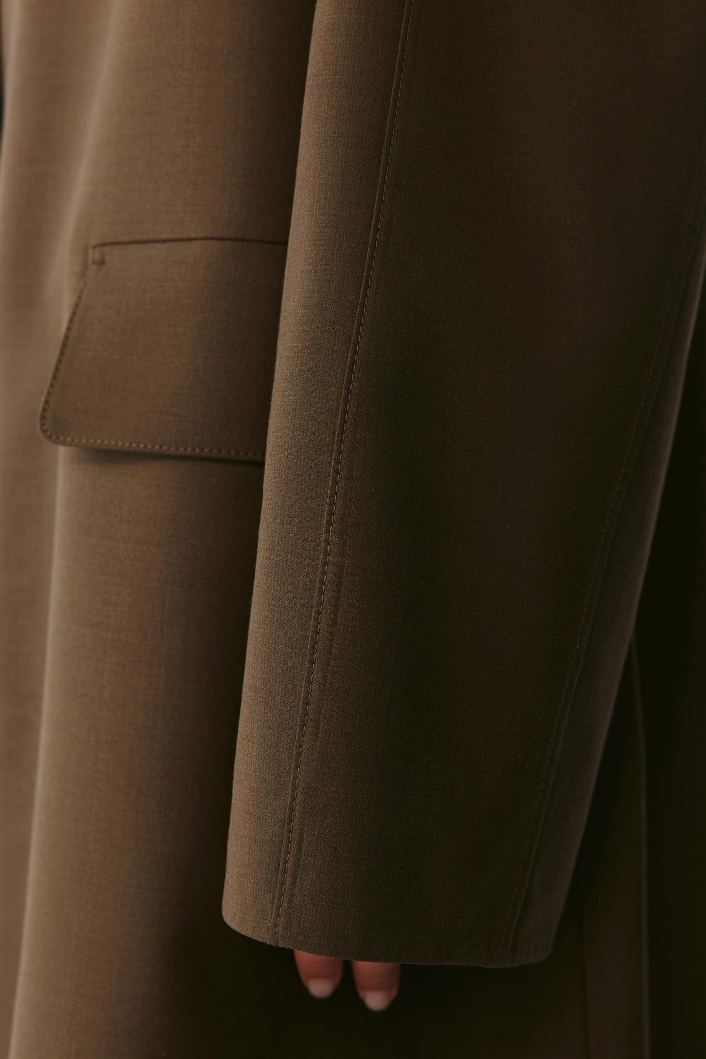 Wool DEW Double-Faced Trench Coat