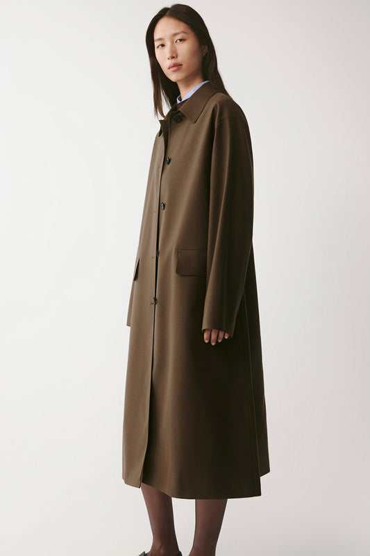 Wool DEW Double-Faced Trench Coat