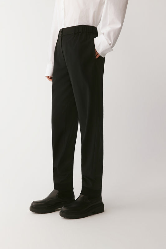 Worsted Wool Jogging Trousers