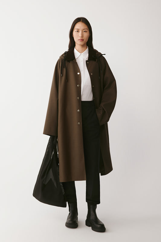 Wool and Silk DEW Trench Coat