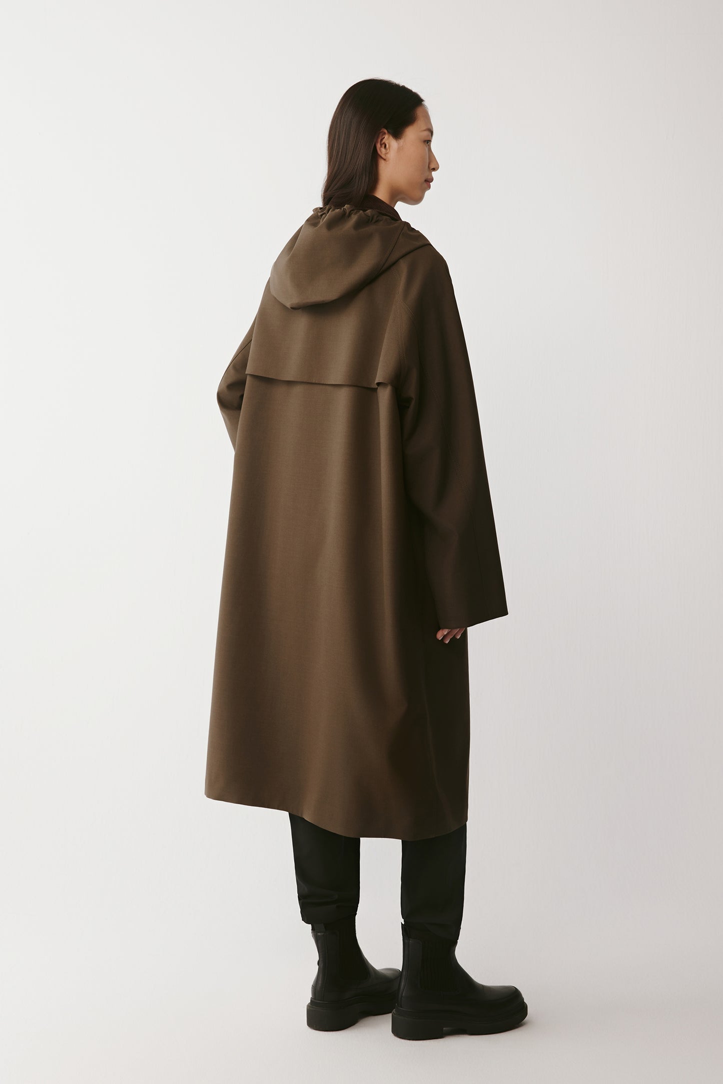 Wool and Silk DEW Trench Coat