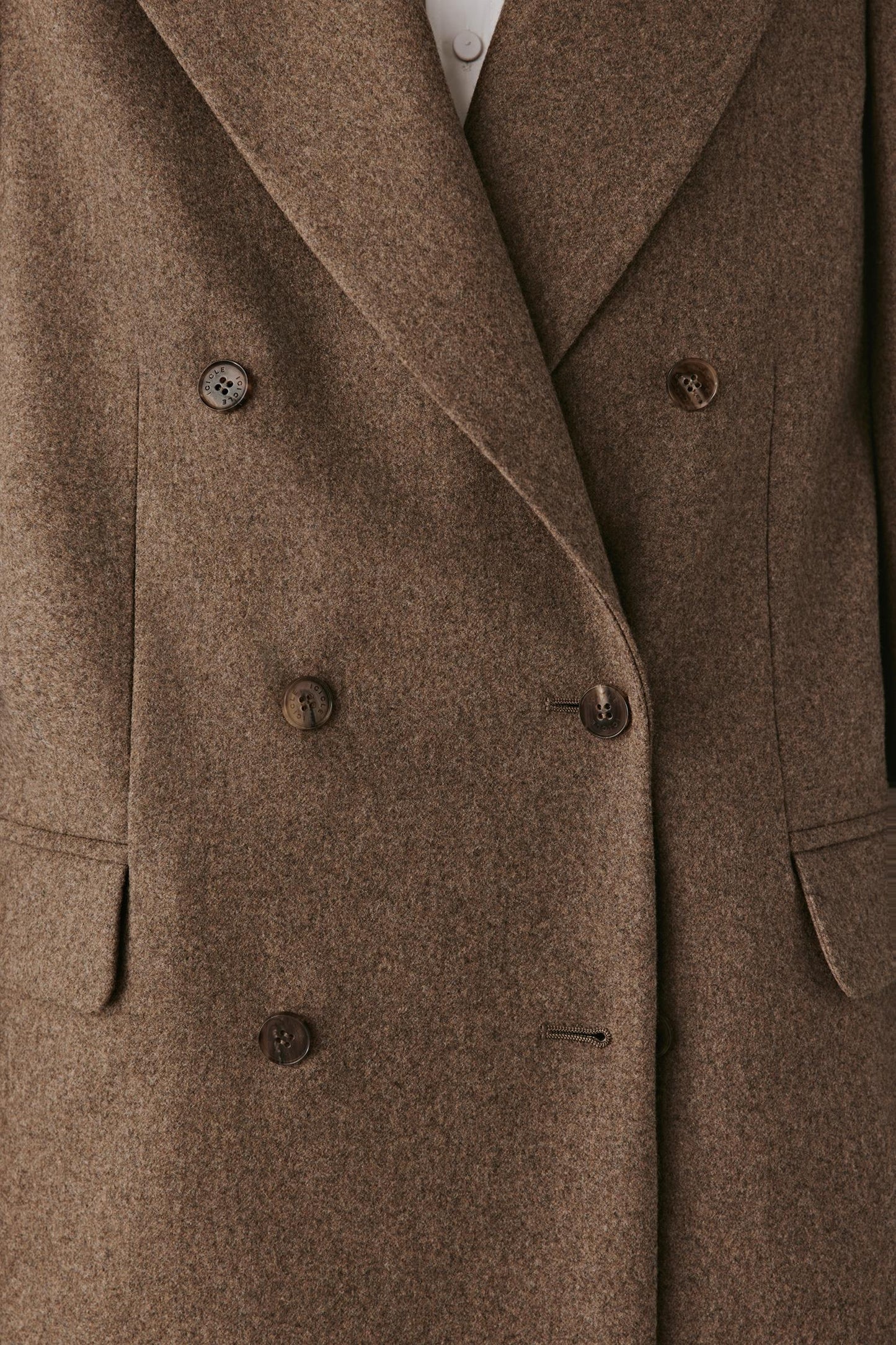 Double-Breasted Blazer in Wool and Silk Tweed