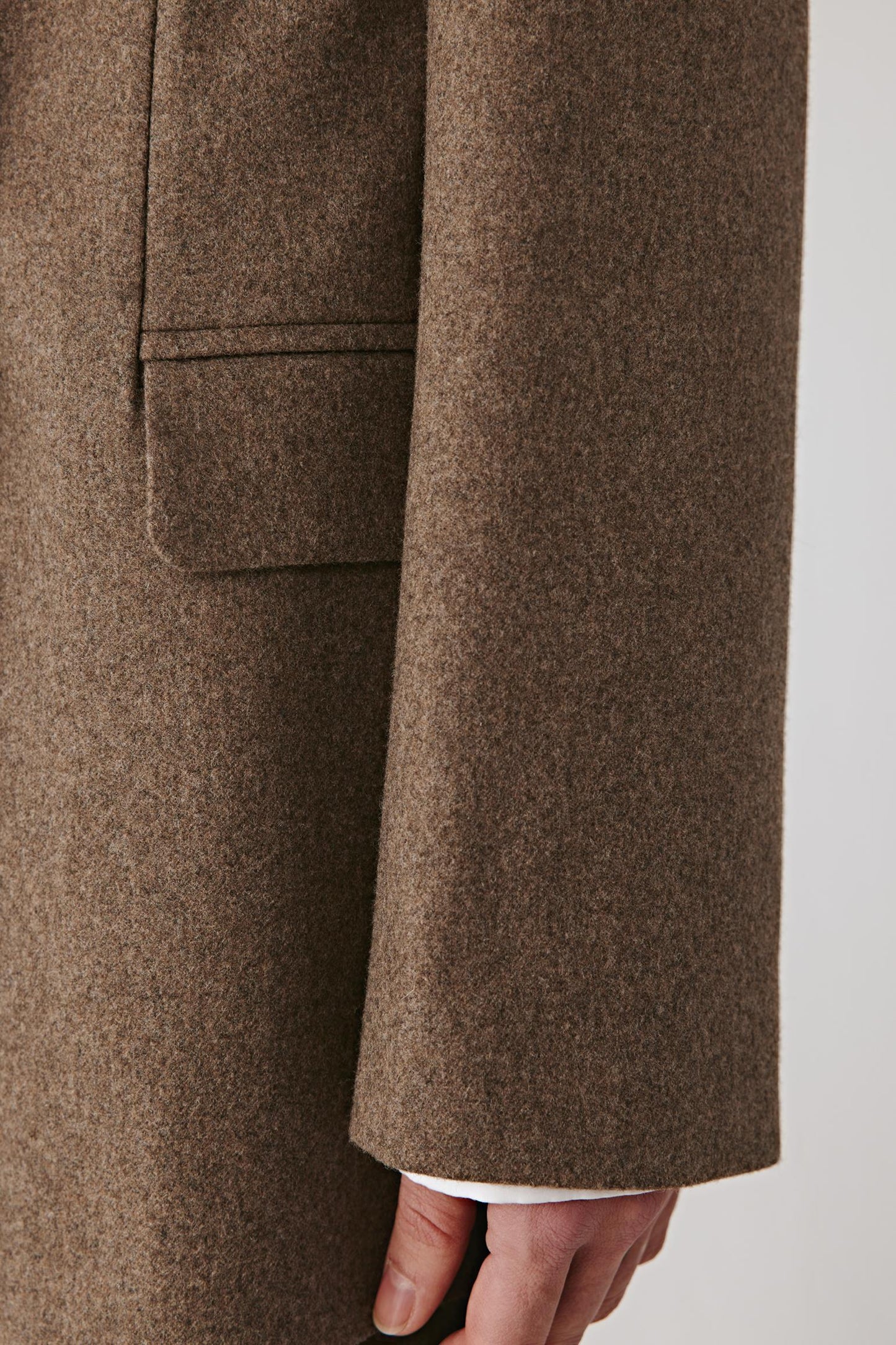 Double-Breasted Blazer in Wool and Silk Tweed