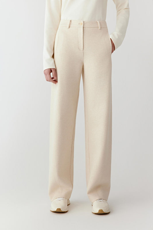 Pantalon en jersey de coton et laine de yack non teint