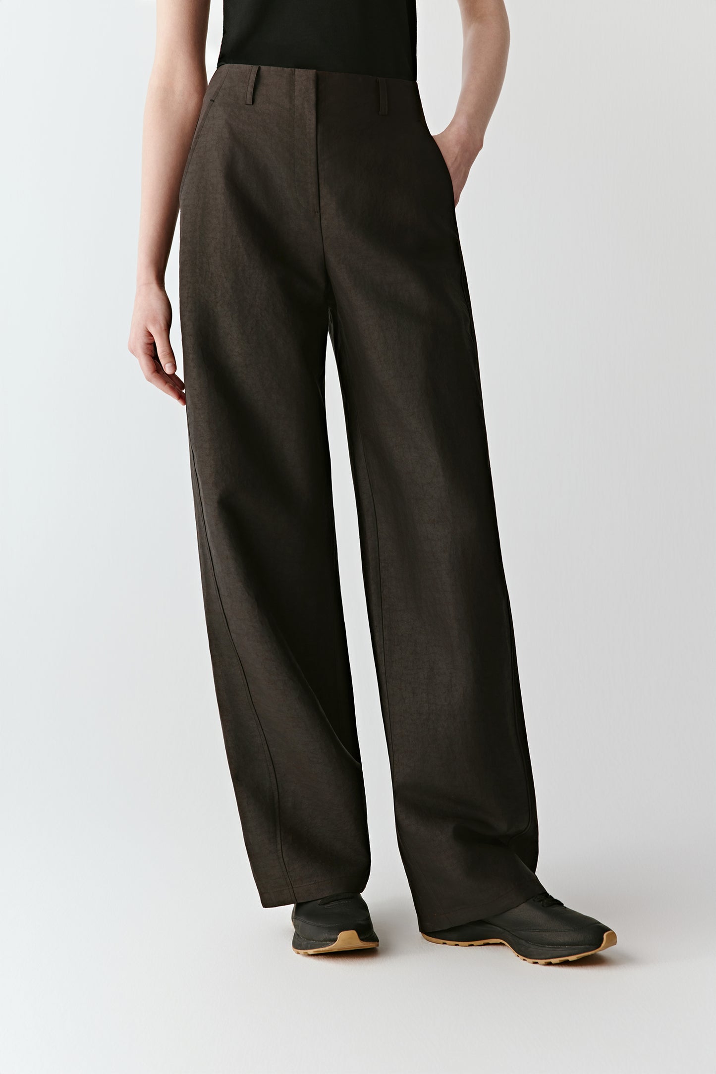 Pantalon large en soie de Canton
