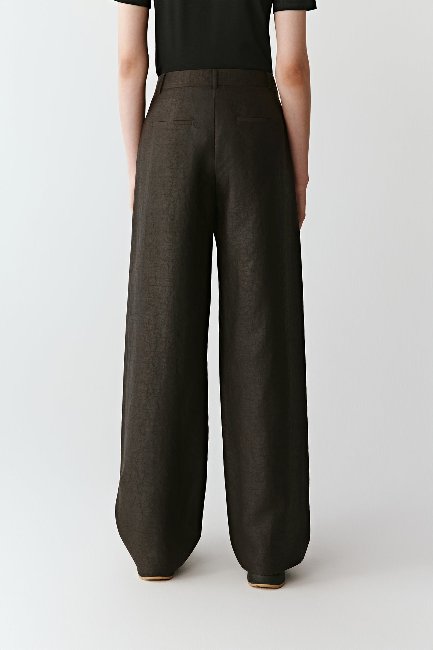 Pantalon large en soie de Canton