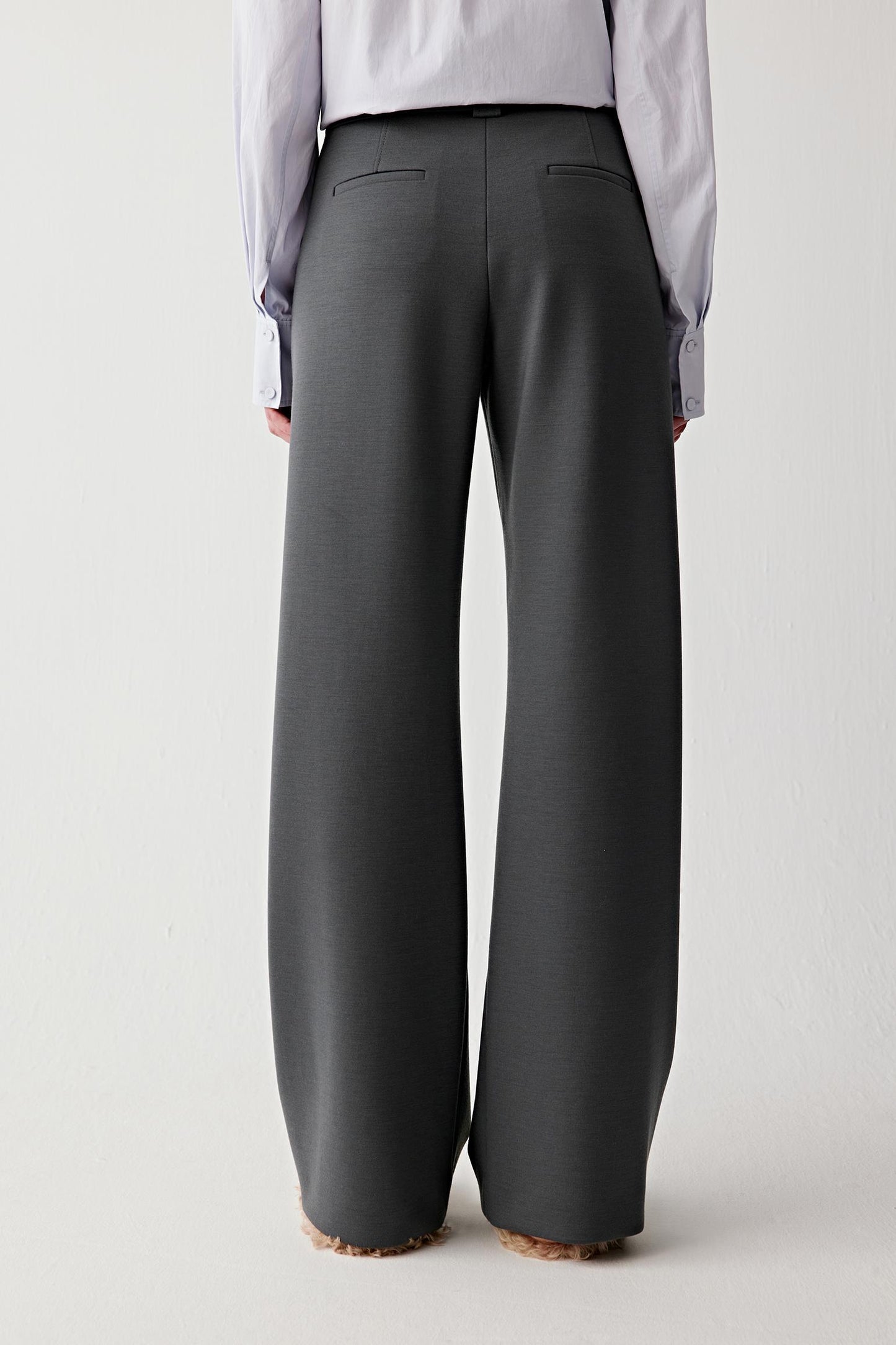 Pantalon large en laine Ponte de Roma