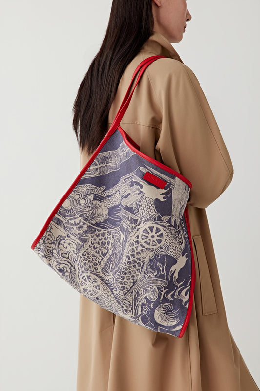 Cabas en lin et coton