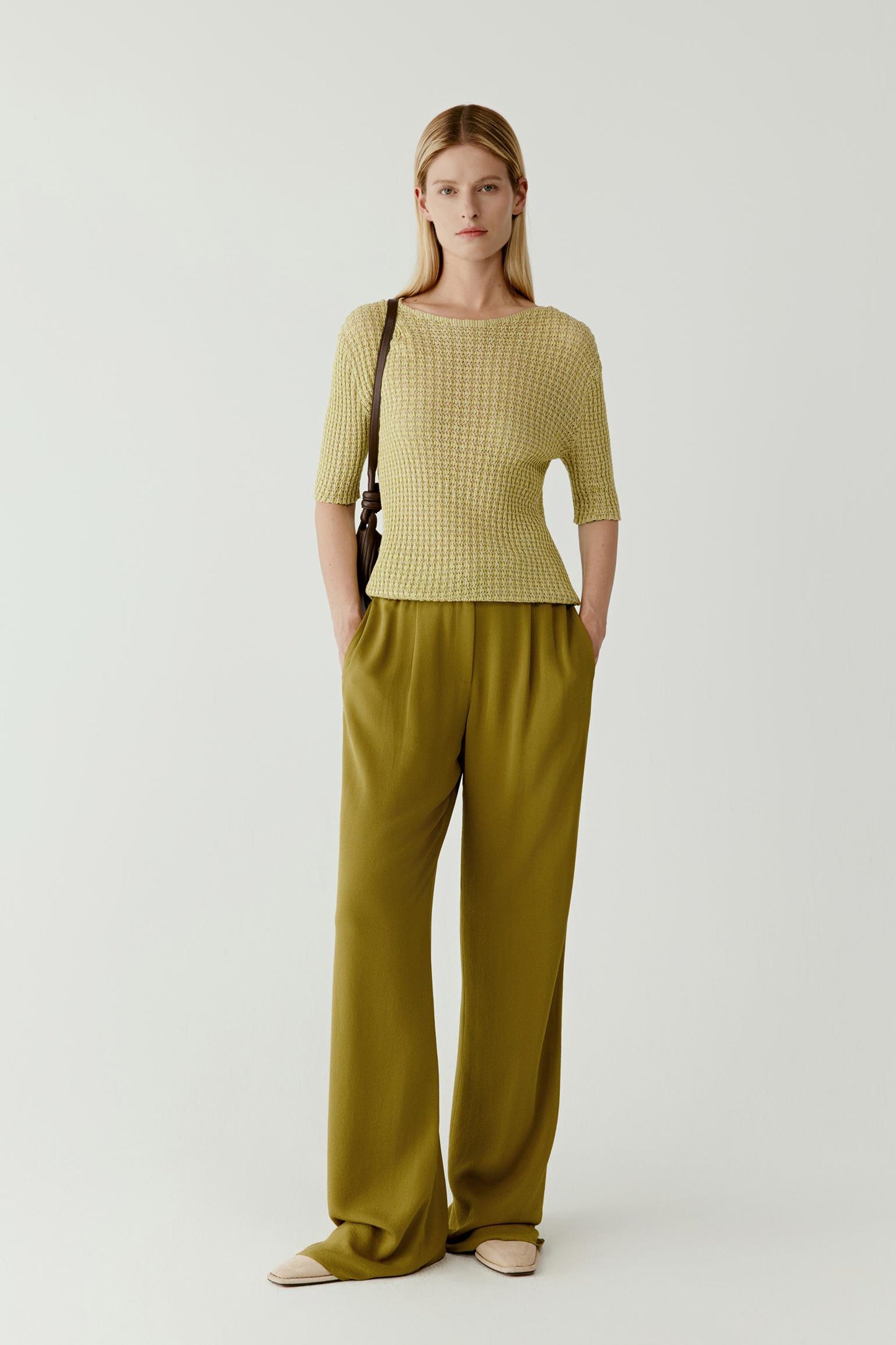 Pull en maille soie et coton